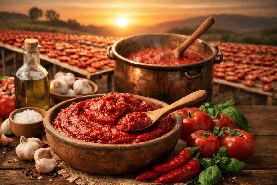 Hatay Domates Salçası Neden Bu Kadar Özel? Güneşte Kurutulmuş Doğal Lezzetin Sırrı