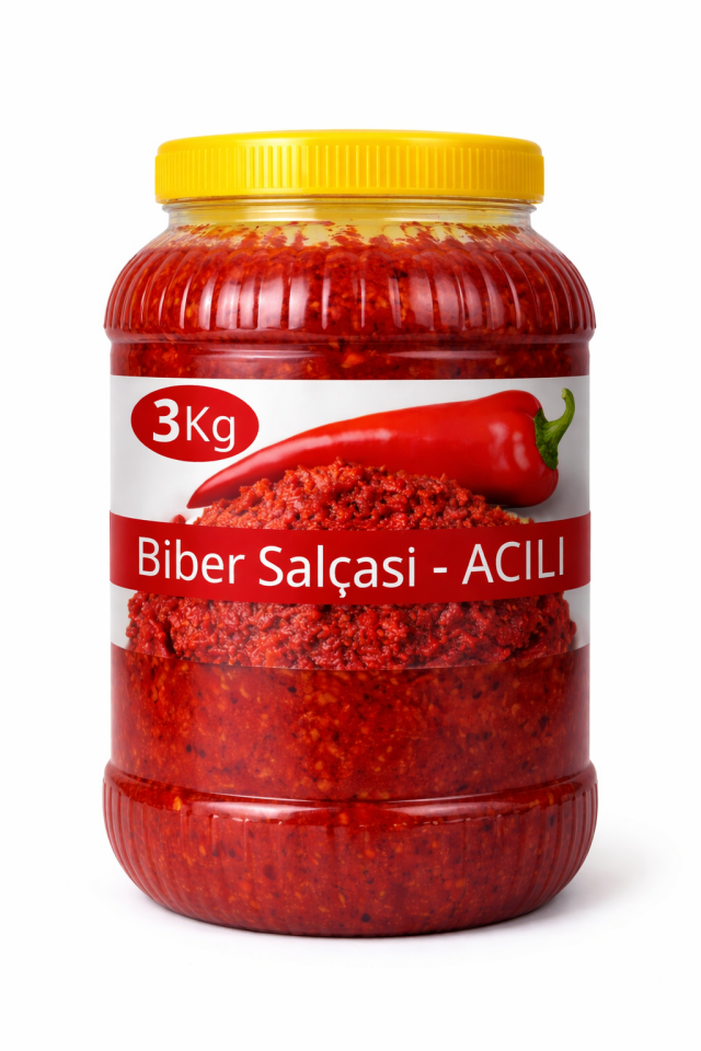 Hatay Acılı Biber Salçası 3 Kg
